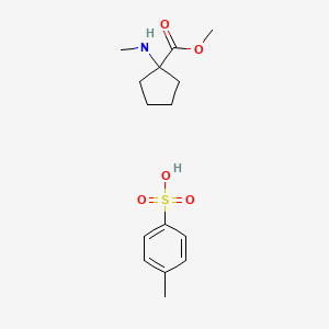 molecular formula C15H23NO5S B13139658 Methyl 1-(methylamino)cyclopentanecarboxylate 4-toluenesulfonate 