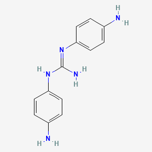 molecular formula C13H15N5 B13139663 N,N''-Bis(4-aminophenyl)guanidine CAS No. 88297-88-5