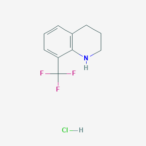 molecular formula C10H11ClF3N B13139664 8-(Trifluoromethyl)-1,2,3,4-tetrahydroquinolinehydrochloride 