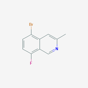 molecular formula C10H7BrFN B13139699 5-Bromo-8-fluoro-3-methylisoquinoline 