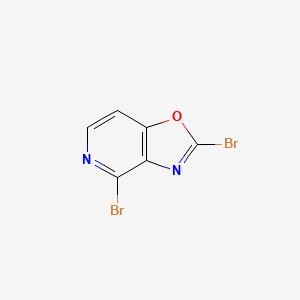 molecular formula C6H2Br2N2O B13139701 2,4-Dibromooxazolo[4,5-c]pyridine 