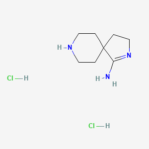 molecular formula C8H17Cl2N3 B13139719 2,8-Diazaspiro[4.5]dec-1-en-1-amine dihydrochloride 