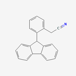 molecular formula C21H15N B13139789 2-(2-(9H-fluoren-9-yl)phenyl)acetonitrile CAS No. 121820-25-5