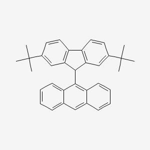 molecular formula C35H34 B13139806 9-(2,7-Di-tert-butyl-9H-fluoren-9-yl)anthracene 