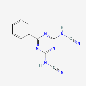 molecular formula C11H7N7 B13139833 (6-Phenyl-1,3,5-triazine-2,4-diyl)dicyanamide CAS No. 87994-41-0