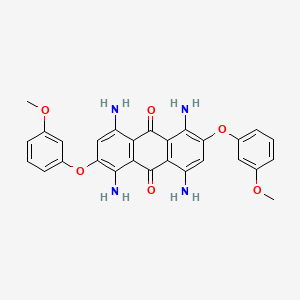 molecular formula C28H24N4O6 B13139843 1,4,5,8-Tetraamino-2,6-bis(3-methoxyphenoxy)anthracene-9,10-dione CAS No. 83424-49-1