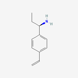 molecular formula C11H15N B13139863 (R)-1-(4-Vinylphenyl)propan-1-amine 