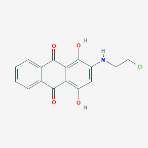 molecular formula C16H12ClNO4 B13139931 2-((2-Chloroethyl)amino)-1,4-dihydroxyanthracene-9,10-dione CAS No. 62418-36-4