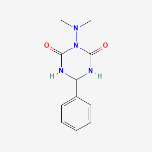 molecular formula C11H14N4O2 B13139948 1,3,5-Triazine-2,4(1H,3H)-dione, 3-(dimethylamino)dihydro-6-phenyl- CAS No. 61851-98-7