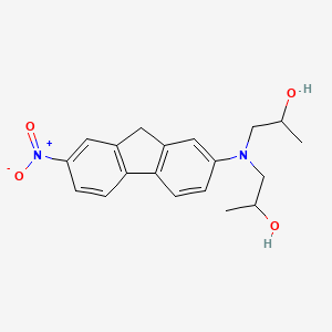 molecular formula C19H22N2O4 B13139982 1,1'-[(7-Nitro-9h-fluoren-2-yl)imino]dipropan-2-ol CAS No. 6583-93-3