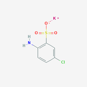 molecular formula C6H5ClKNO3S B13140004 Potassium2-amino-5-chlorobenzenesulfonate 