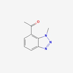 molecular formula C9H9N3O B13140063 1-(1-Methyl-1H-benzo[d][1,2,3]triazol-7-yl)ethanone 