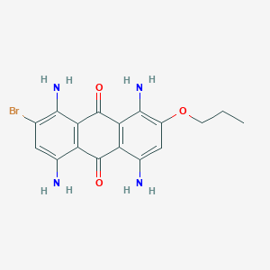 molecular formula C17H17BrN4O3 B13140070 1,4,5,8-Tetraamino-2-bromo-7-propoxyanthracene-9,10-dione CAS No. 88603-40-1
