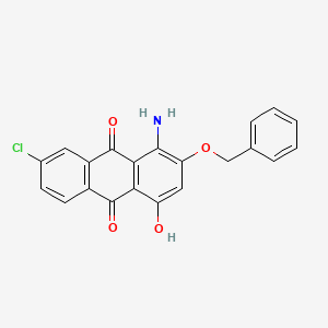 molecular formula C21H14ClNO4 B13140087 1-Amino-2-(benzyloxy)-7-chloro-4-hydroxyanthracene-9,10-dione CAS No. 88605-09-8