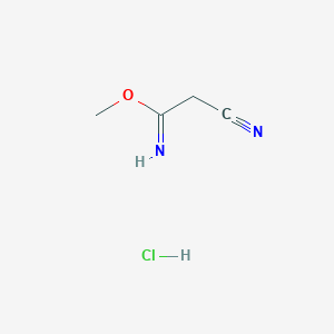 molecular formula C4H7ClN2O B1314009 Methyl 2-cyanoethanecarboximidate hydrochloride 