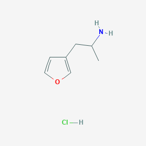 molecular formula C7H12ClNO B13140096 1-(Furan-3-YL)propan-2-amine hcl 