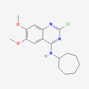 molecular formula C17H22ClN3O2 B13140099 4-Quinazolinamine,2-chloro-N-cycloheptyl-6,7-dimethoxy- 