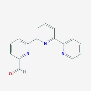 molecular formula C16H11N3O B13140118 6-(6-pyridin-2-ylpyridin-2-yl)pyridine-2-carbaldehyde CAS No. 108295-42-7
