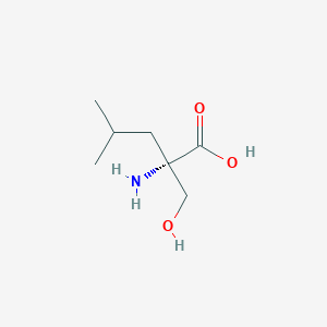 molecular formula C7H15NO3 B13140130 D-Leucine, 2-(hydroxymethyl)- 