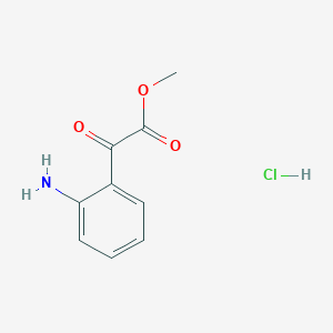 molecular formula C9H10ClNO3 B13140134 Methyl 2-(2-aminophenyl)-2-oxoacetate hydrochloride 