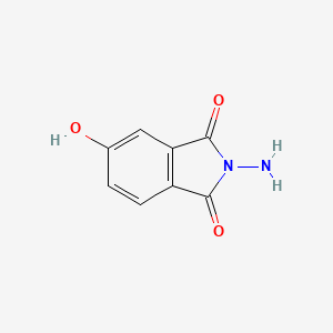 molecular formula C8H6N2O3 B13140149 2-Amino-5-hydroxyisoindoline-1,3-dione 