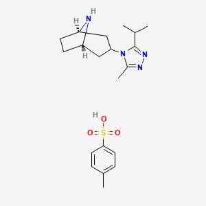 molecular formula C20H30N4O3S B13140194 3-(3-isopropyl-5-methyl-4H-1,2,4-triazol-4-yl)-8-aza-bicyclo[3.2.1]octane 4-methylbenzenesulfonate 
