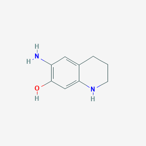 molecular formula C9H12N2O B13140218 6-Amino-1,2,3,4-tetrahydroquinolin-7-ol 