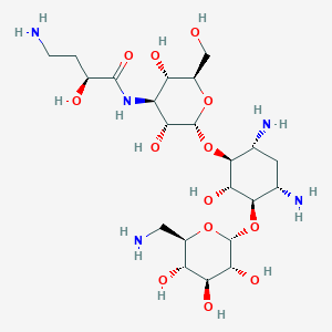 molecular formula C22H43N5O13 B13140222 3''-HABA Kanamycin A Sulfate 
