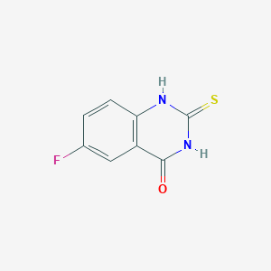 molecular formula C8H5FN2OS B1314026 6-Fluoro-2-sulfanyl-3,4-dihydroquinazolin-4-one CAS No. 69661-42-3