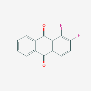 molecular formula C14H6F2O2 B13140286 1,2-Difluoroanthraquinone CAS No. 88120-15-4