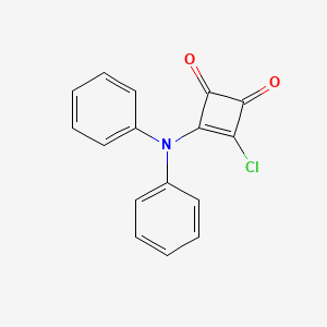 molecular formula C16H10ClNO2 B13140313 3-Chloro-4-(diphenylamino)cyclobut-3-ene-1,2-dione CAS No. 89029-32-3