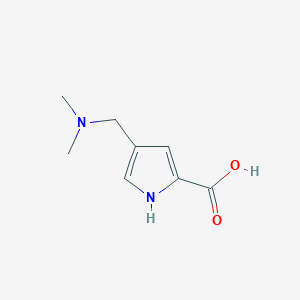 molecular formula C8H12N2O2 B13140315 4-((Dimethylamino)methyl)-1H-pyrrole-2-carboxylicacid 