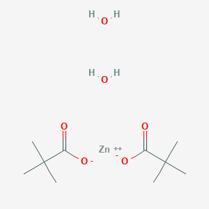 molecular formula C10H22O6Zn B13140321 Zinc pivalate dihydrate 
