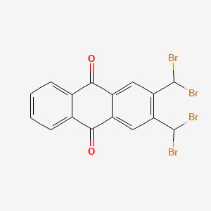 molecular formula C16H8Br4O2 B13140324 2,3-Bis(dibromomethyl)anthracene-9,10-dione CAS No. 63859-33-6