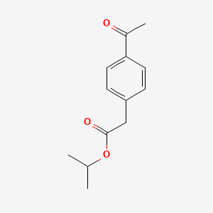 molecular formula C13H16O3 B13140331 Isopropyl2-(4-acetylphenyl)acetate 