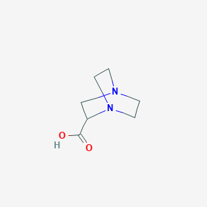 molecular formula C7H12N2O2 B1314034 1,4-Diazabicyclo[2.2.2]octane-2-carboxylic acid CAS No. 363191-14-4