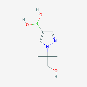 molecular formula C7H13BN2O3 B13140345 1-(1-Hydroxy-2-methyl-2-propyl)-1H-pyrazole-4-boronic Acid 