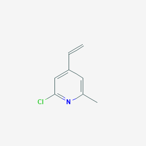 molecular formula C8H8ClN B13140475 2-Chloro-4-ethenyl-6-methylpyridine 