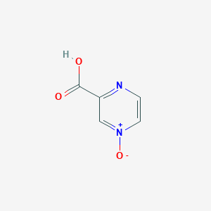 molecular formula C5H4N2O3 B131405 Pyrazinecarboxylic acid, 4-oxide CAS No. 874-54-4