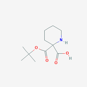 molecular formula C11H19NO4 B13140501 2-(Tert-butoxycarbonyl)piperidine-2-carboxylicacid 