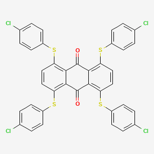 molecular formula C38H20Cl4O2S4 B13140521 1,4,5,8-Tetrakis[(4-chlorophenyl)sulfanyl]anthracene-9,10-dione CAS No. 86704-95-2