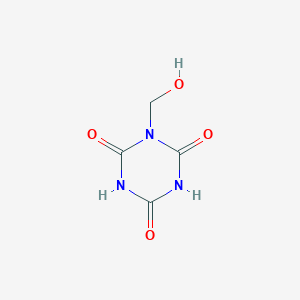 molecular formula C4H5N3O4 B13140567 1-(Hydroxymethyl)-1,3,5-triazinane-2,4,6-trione 