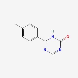molecular formula C10H9N3O B13140650 6-(4-Methylphenyl)-1,3,5-triazin-2(1H)-one CAS No. 61708-98-3