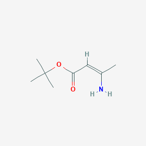 molecular formula C8H15NO2 B13140694 tert-Butyl 3-aminocrotonate 