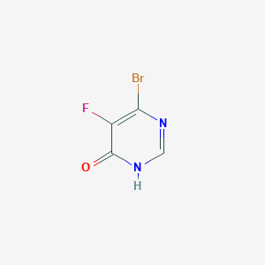 molecular formula C4H2BrFN2O B13140716 6-Bromo-5-fluoropyrimidin-4(3H)-one 