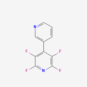 molecular formula C10H4F4N2 B13140752 2,3,5,6-Tetrafluoro-4-pyridin-3-ylpyridine 