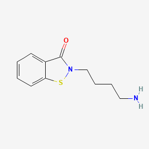 molecular formula C11H14N2OS B13140775 1,2-Benzisothiazol-3(2H)-one,2-(4-aminobutyl)- 