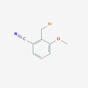 molecular formula C9H8BrNO B13140786 2-(Bromomethyl)-3-methoxybenzonitrile 