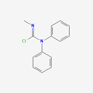 molecular formula C14H13ClN2 B13140842 N'-Methyl-N,N-diphenylcarbamimidicchloride 