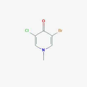molecular formula C6H5BrClNO B13140845 3-Bromo-5-chloro-1-methylpyridin-4(1H)-one 